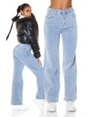 Голубые широкие джинсы BOYFRIEND MF122 (108122) - foto
