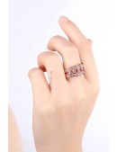 Массивное кольцо с камнями (розовая позолота) (708159) - оригинальная одежда, 2