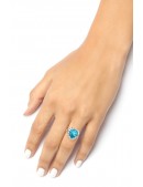 Кольцо с голубым камнем XJ8186 (708186) - foto