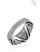 Посеребренное кольцо с камнями Swarovski X8195 (708195) - оригинальная одежда, 2