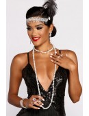 Аксессуары в стиле Gatsby (перчатки, мундштук, бусы) (611005) - оригинальная одежда, 2