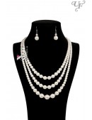Жемчужное ожерелье и серьги UF-Vintage (713044) - foto