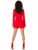 Red Sequin Blazer Look Jumpsuit (126267) - цена, 4