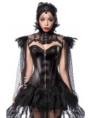 Черный кожаный корсет X1170 (121170) - foto