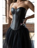 Black Leather Corset X1170 (121170) - 4, 10