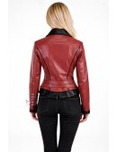 Приталенная кожаная куртка с контрастной отделкой X2024 (112024) - материал, 6