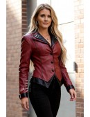 Приталенная кожаная куртка с контрастной отделкой X2024 (112024) - foto