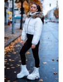 Укороченная зимняя куртка URBAN FROST с капюшоном и мехом (112037) - оригинальная одежда, 2