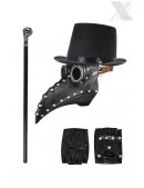 Комплект Чумной доктор (маска, шляпа, перчатки, трость) (611019) - foto