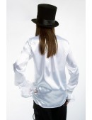 Белая мужская рубашка с жабо (202004) - оригинальная одежда, 2