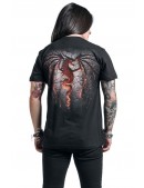 Мужская футболка в стиле рок DRAGON FURNACE (212005) - материал, 6
