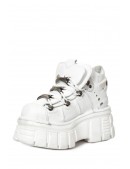 Белые кожаные кроссовки на массивной подошве B4004 (314004) - цена, 4