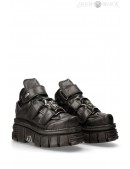 Черные кожаные ботинки на платформе TOWER LATERAL (314018) - foto