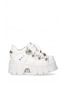 White Leather Platform Sneakers TB4002 (314002) - 3, 8