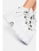 Белые кожаные кроссовки на массивной подошве B4004 (314004) - 5, 12