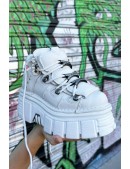 Білі шкіряні кросівки на масивній підошві B4004 (314004) - цена, 4