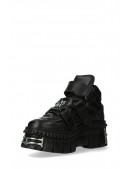 CRUST NEGRO Black Leather Platform Sneakers (314048) - цена, 4