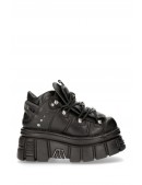 Черные кожаные кроссовки на высокой платформе Nomada-106 (314029) - цена, 4