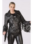 Женская мото-куртка с бахромой New Rock (112031) - foto