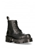 Черные кожаные ботинки со шнуровкой N10060 Classic (310060) - материал, 6
