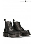 Черные кожаные ботинки со шнуровкой N10060 Classic (310060) - foto
