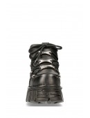Черные кожаные кроссовки на массивной подошве Italy4005 (314005) - оригинальная одежда, 2