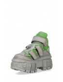 VERDE FLUOUR Chunky Leather Platform Sneakers (314041) - материал, 6
