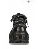 Кожаные ботинки на платформе с фирменными шнурками New Rock (314037) - цена, 4