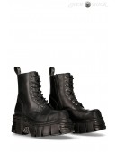 Черные кожаные ботинки на платформе New Rock (310070) - foto