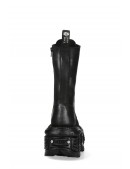 Черные кожаные сапоги со шнуровкой и винтами в платформе (310079) - цена, 4