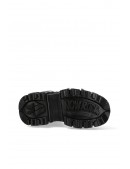 Черные кожаные сапоги со шнуровкой и винтами в платформе (310079) - оригинальная одежда, 2