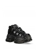 New Rock Cyberpunk TOWER Black Leather Sneakers (314069) - цена, 4