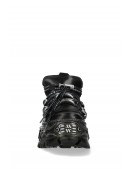 New Rock Cyberpunk TOWER Black Leather Sneakers (314069) - материал, 6