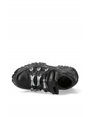 New Rock Cyberpunk TOWER Black Leather Sneakers (314069) - 6, 14