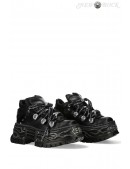 New Rock Cyberpunk TOWER Black Leather Sneakers (314069) - foto