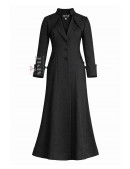 Длинное приталенное платье-пальто из твида (114060) - цена, 4