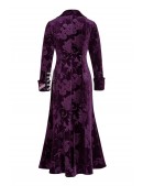 Довга оксамитова сукня-пальто з квітковим візерунком (114066) - оригинальная одежда, 2