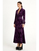 Довга оксамитова сукня-пальто з квітковим візерунком (114066) - 4, 10
