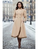 Вінтажне зимове пальто кремового кольору (1150382) - foto