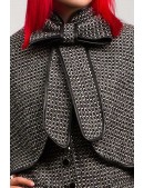 Твидовая шаль к пальто 114058 (114059) - оригинальная одежда, 2