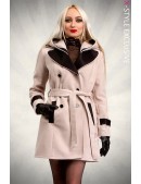 Зимнее пальто с капюшоном и поясом X5047 (115047) - цена, 4