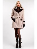 Зимнее пальто с капюшоном и поясом X5047 (115047) - 3, 8