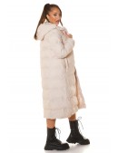 Длинное зимнее пуховое пальто с капюшоном K-5087 (115087) - оригинальная одежда, 2