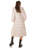Длинное зимнее пуховое пальто с капюшоном K-5087 (115087) - цена, 4