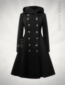 Зимнее шерстяное пальто с капюшоном X5052 (115052) - цена, 4