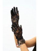 Ажурные черные перчатки A1178 (601178) - foto