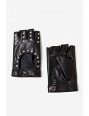 Женские кожаные перчатки с клепками X1190 (601190) - foto