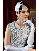 Long Satin Gloves - White (601203) - материал, 6