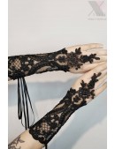Cord Lace Flapper Fingerless Gloves (601206) - оригинальная одежда, 2