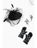 Аксесуари Гетсбі (капелюшок, рукавички, сережки) (611006) - foto